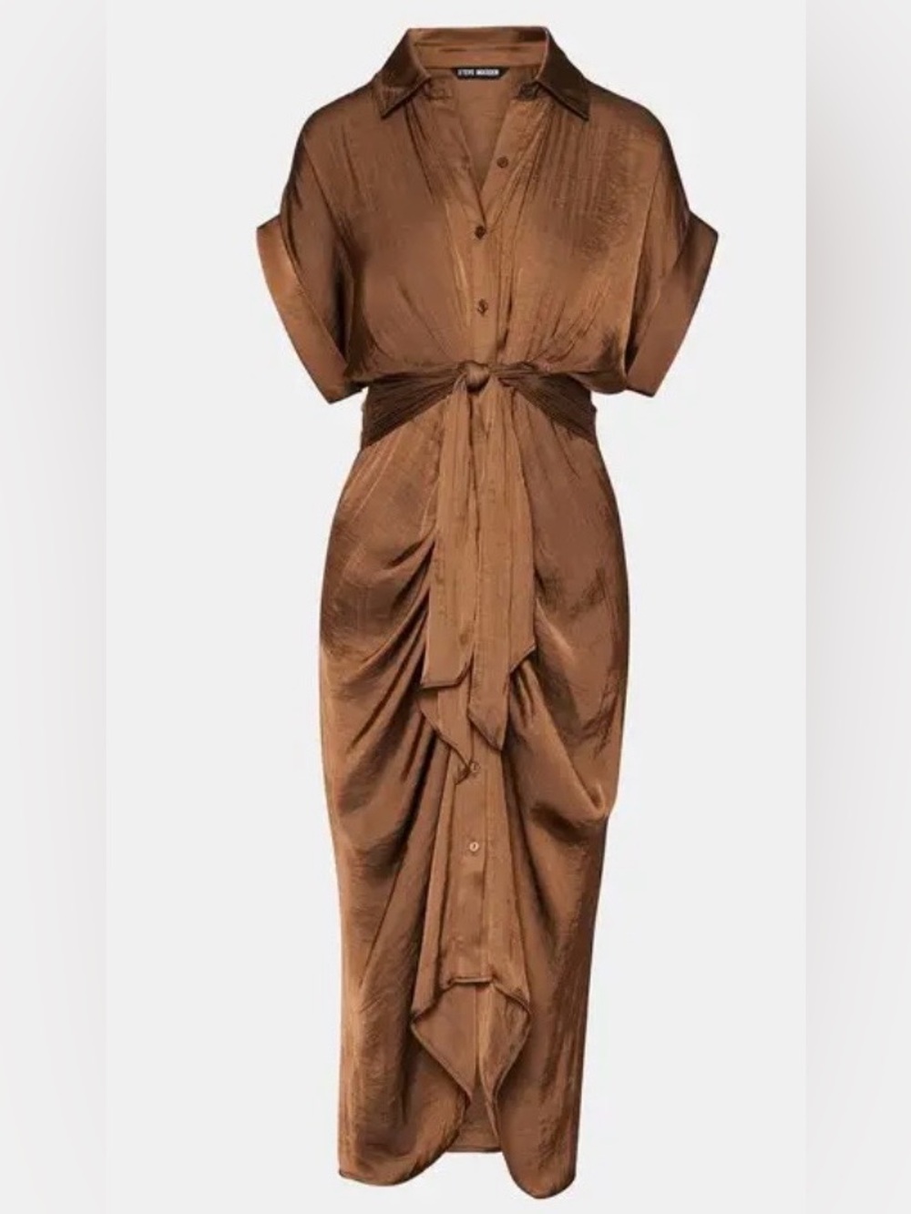 NWT Steve Madden Brown Tie-Waist Maxi Tori Dress
